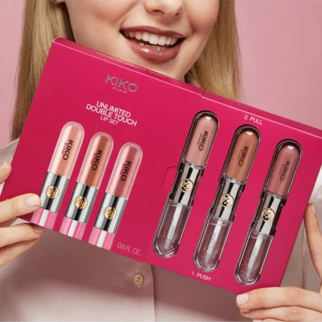 KIKO Milano 2-in-1 Lipstick & Gloss Kit (Set Of 3) – Plump, Define & Shine in One