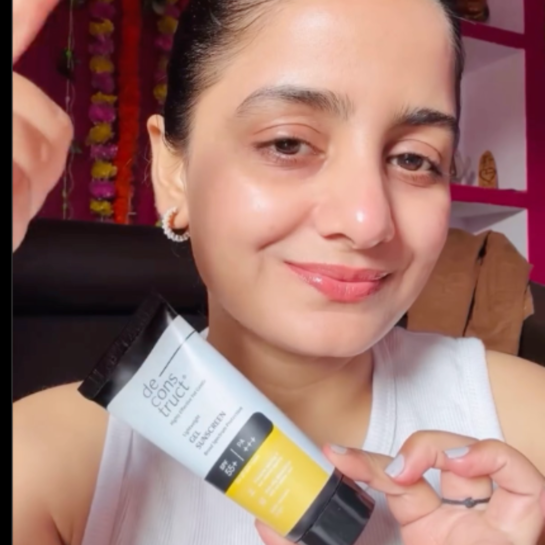 Deconstruct Face Gel Sunscreen Spf 55+ And Pa+++ (Control Oil & Give Instant Glow)