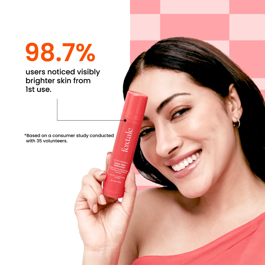 Foxtale Super Glow moisturizer + Primer (glowy & hydrated for smooth base and blur pores)