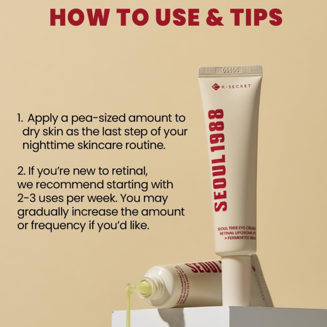 Seoul 1988 Retinal Cream - Remove Fine lines + Wrinkle & Give Clean, Tight & Glowy Skin