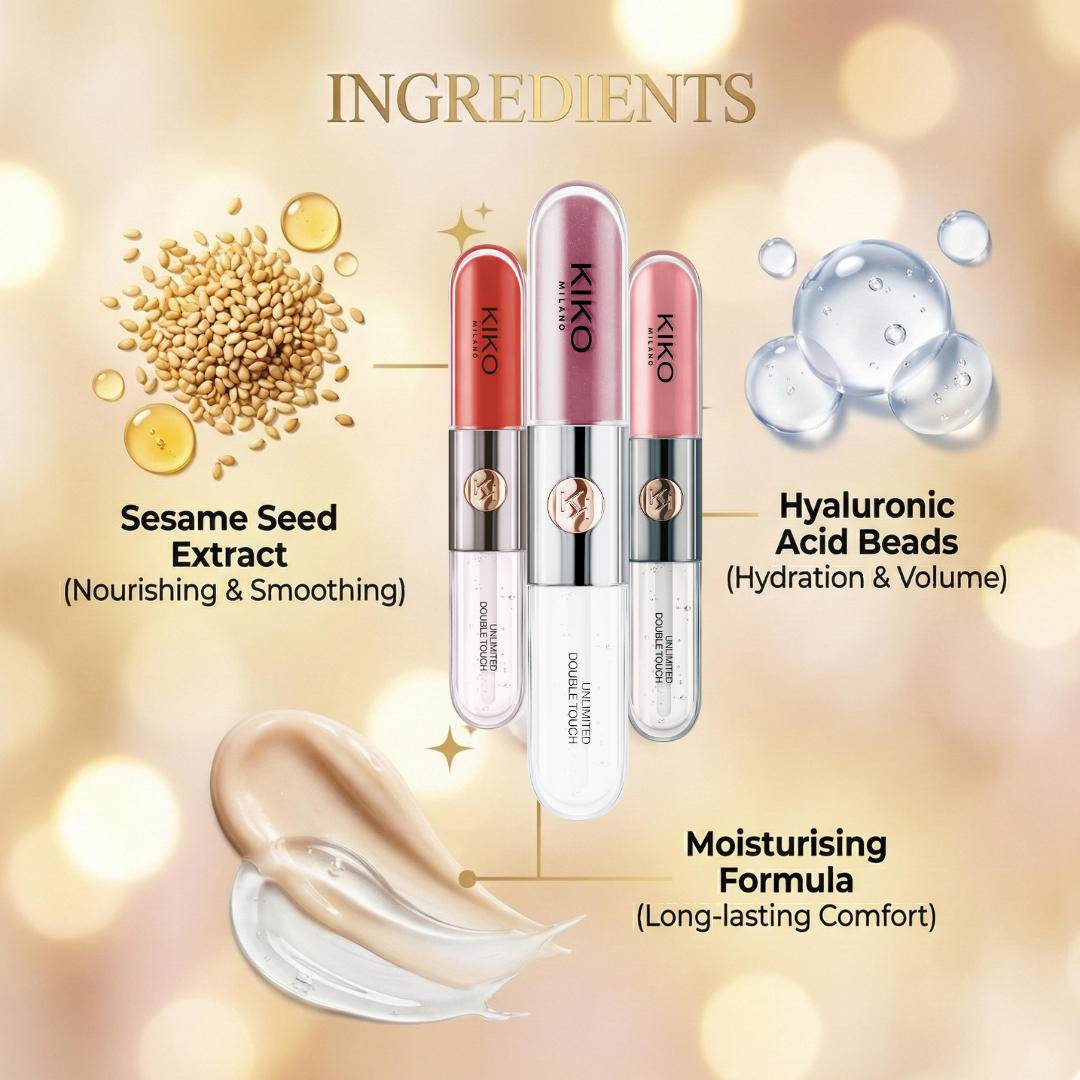KIKO Milano 2-in-1 Lip Cream & Gloss (Set of 3) – Hydrate, Color & Plump in One