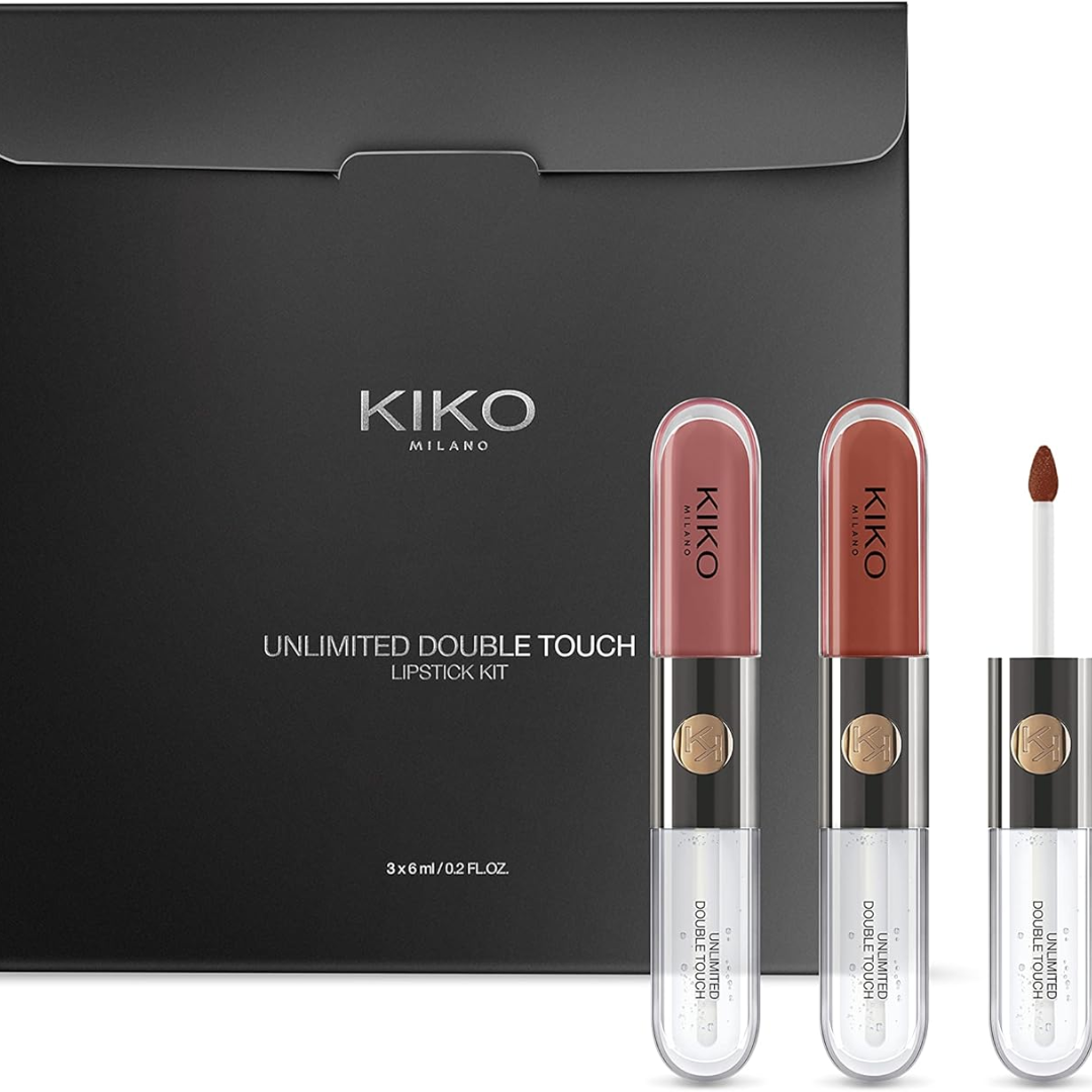 KIKO Milano 2-in-1 Lipstick & Gloss Kit (Set Of 3) – Plump, Define & Shine in One
