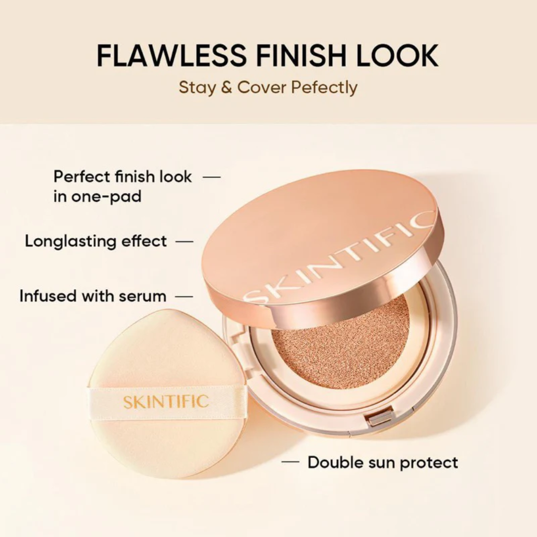 Skintific Cushion Foundation - Flawless, Long-lasting & Waterproof Base