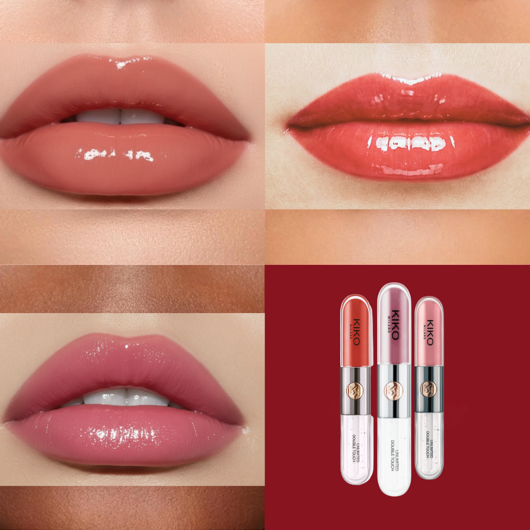 KIKO Milano 2-in-1 Lip Cream & Gloss (Set of 3) – Hydrate, Color & Plump in One