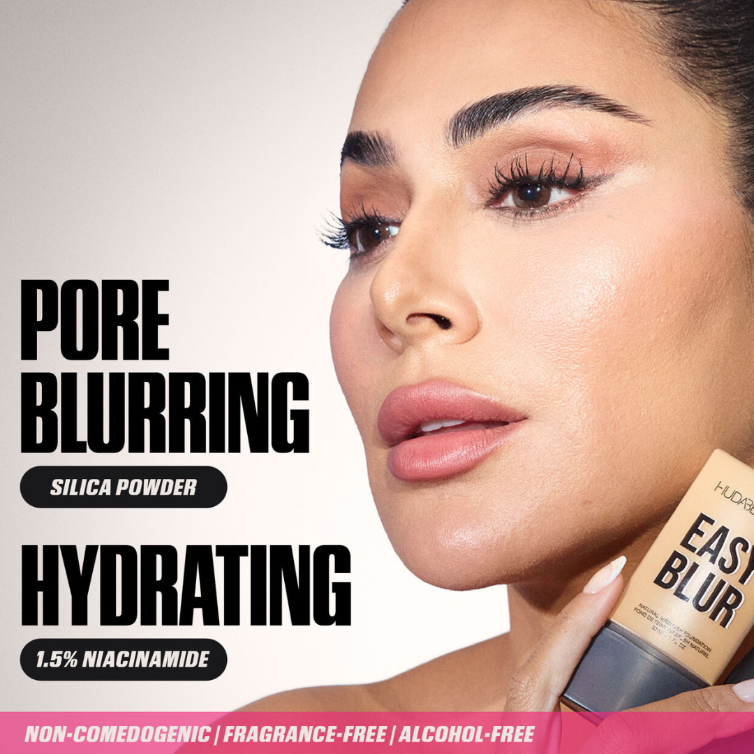 HudaBeauty Easy Blur Foundation - Blurring pores & fine lines